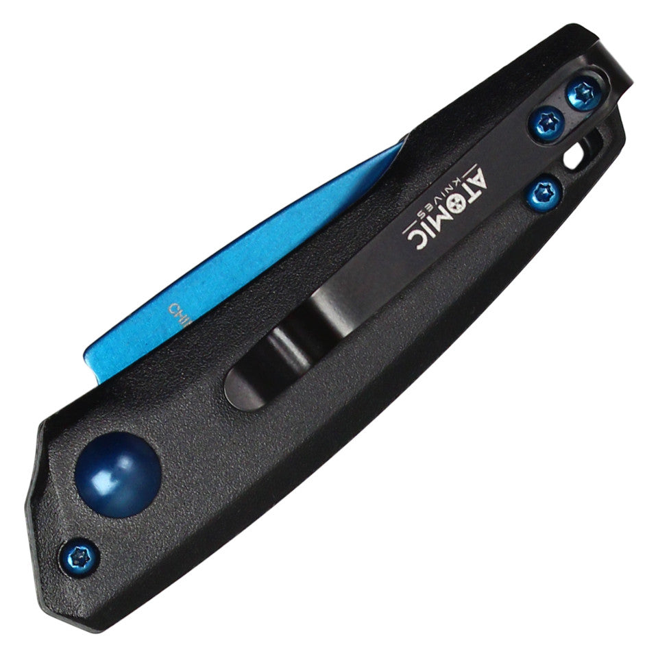 Atomic Push Button Knife - Blue