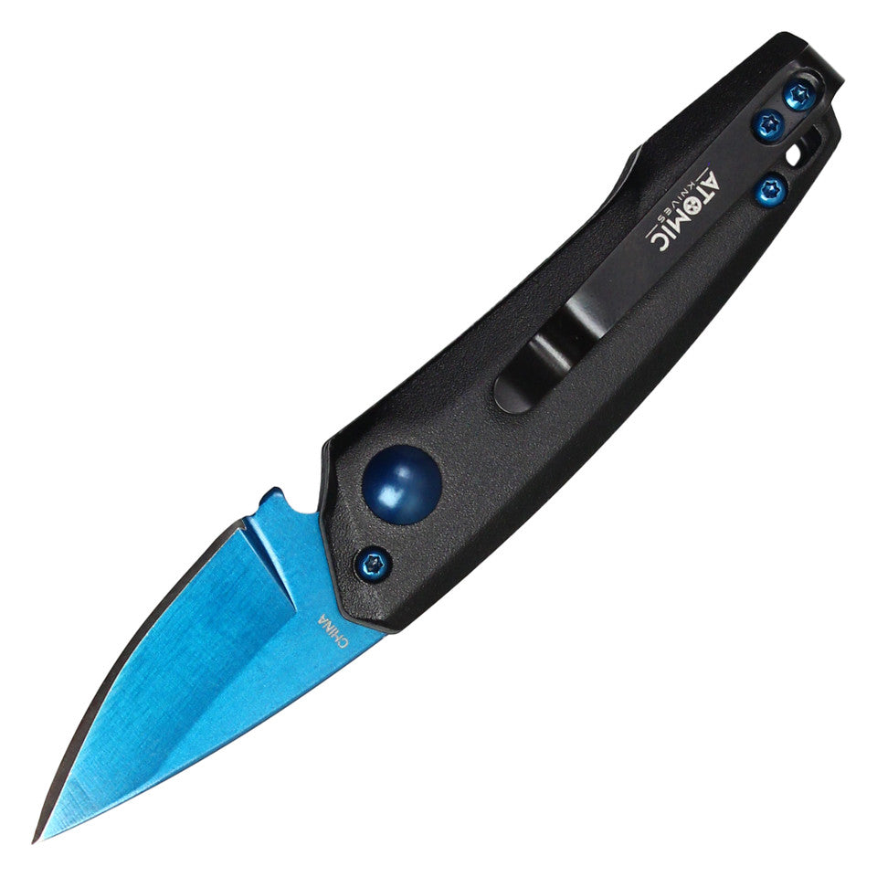 Atomic Push Button Knife - Blue