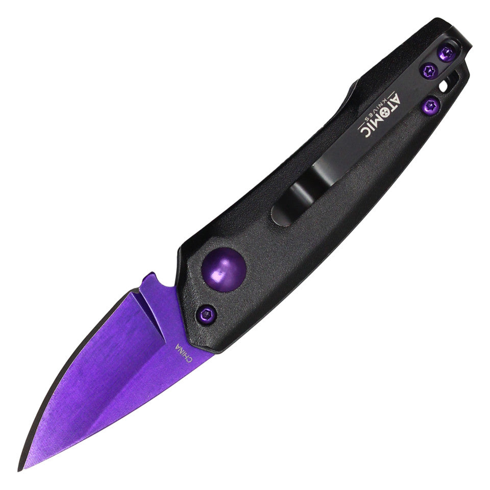 Atomic Push Button Knife - Purple