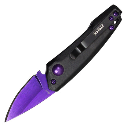 Atomic Push Button Knife - Purple