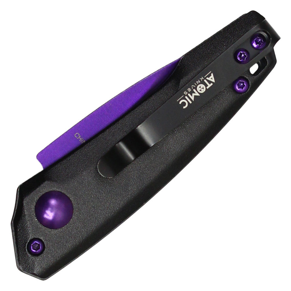 Atomic Push Button Knife - Purple