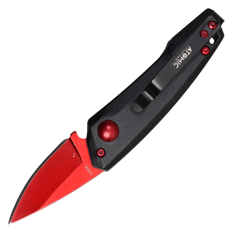 Atomic Push Button Knife - Red