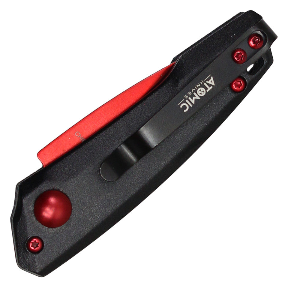 Atomic Push Button Knife - Red