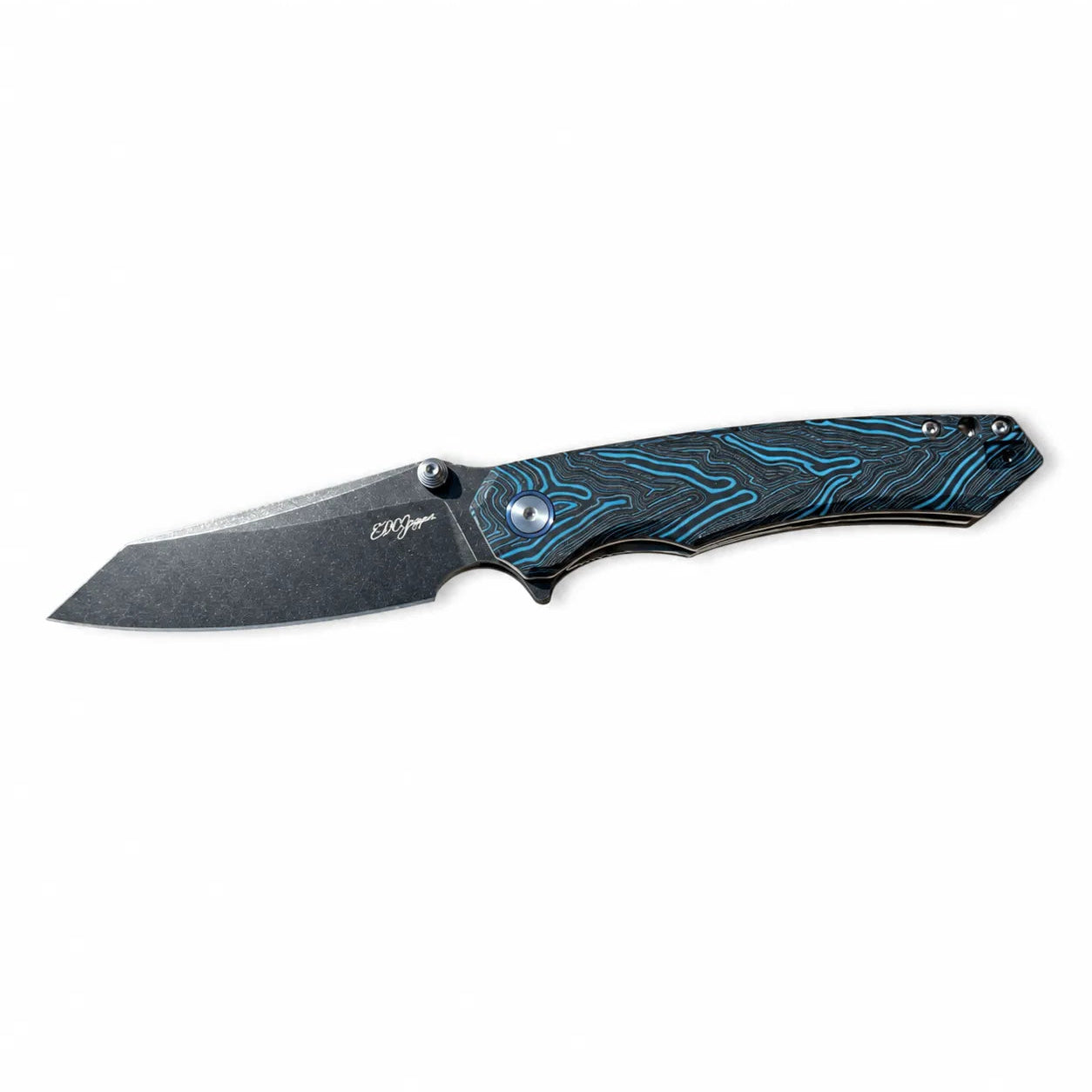 EDCGripper StormCutter Blue Show Side Open